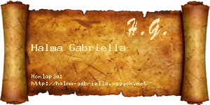 Halma Gabriella névjegykártya